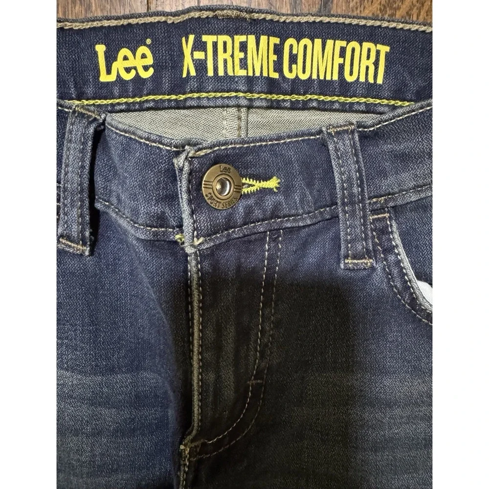 Lee X-treme Comfort‎ Straight Jeans Boys 10 Regular Blue Excellent Adjustable
